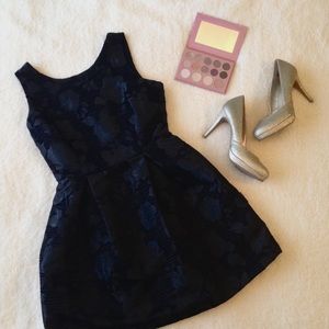 Black Rose Detailed Dress | Little Black Dress